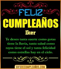 GIF Frases de Cumpleaños Iker